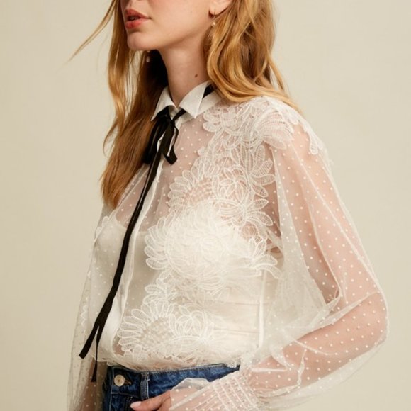 NEW- HARRIET LACE BLOUSE - Picture 5 of 6